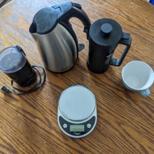 equipment intended to prepare French press coffee